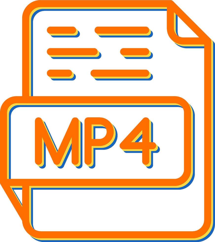 icono de vector de mp4