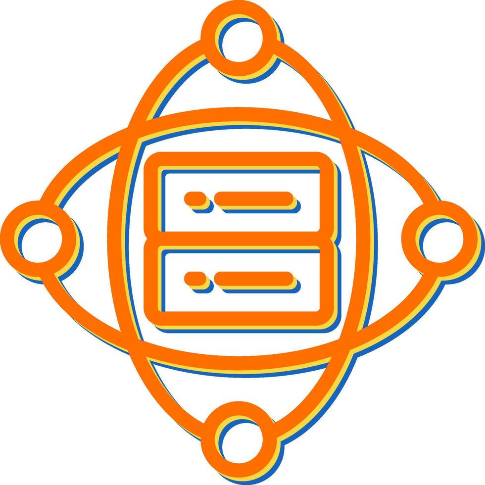 Cluster Server Vector Icon