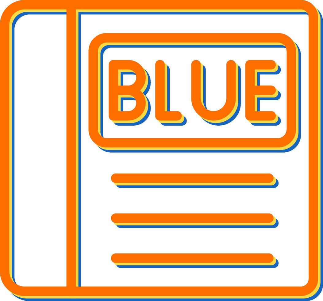 azul libro vector icono