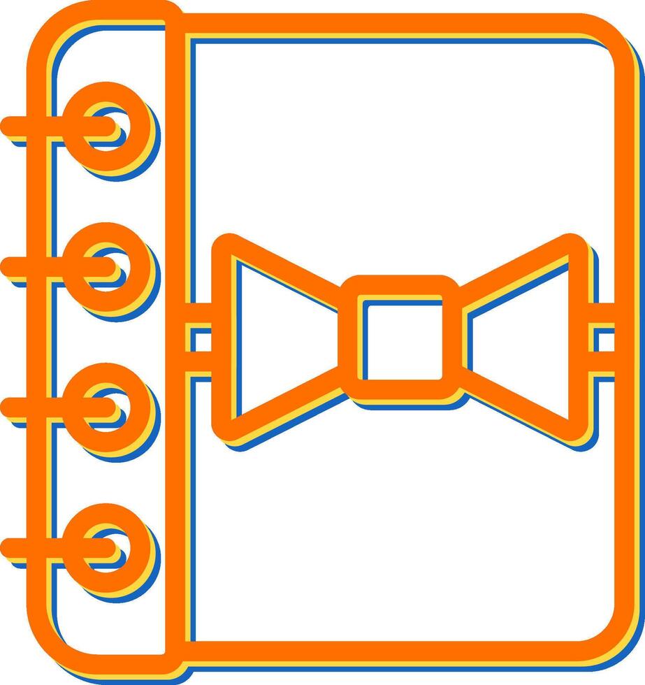 Notebook with Ribbon Vector Icon