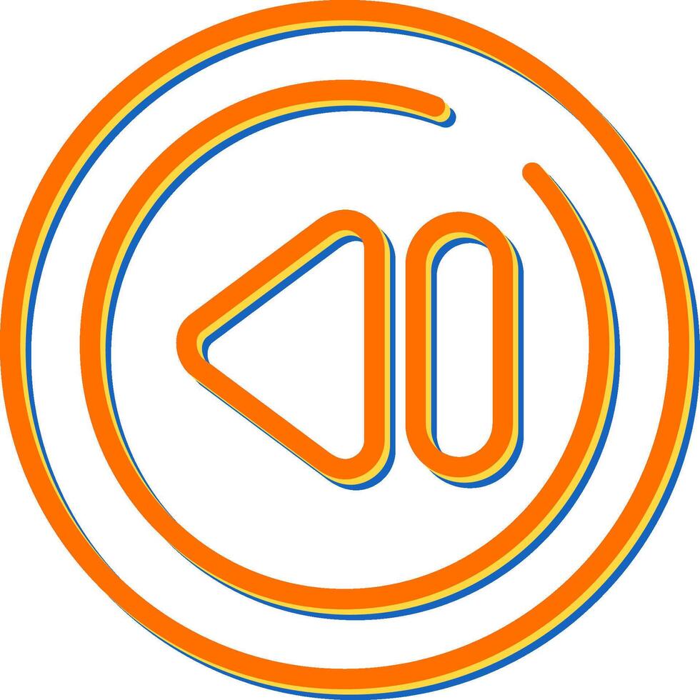Previous Track Circle Vector Icon