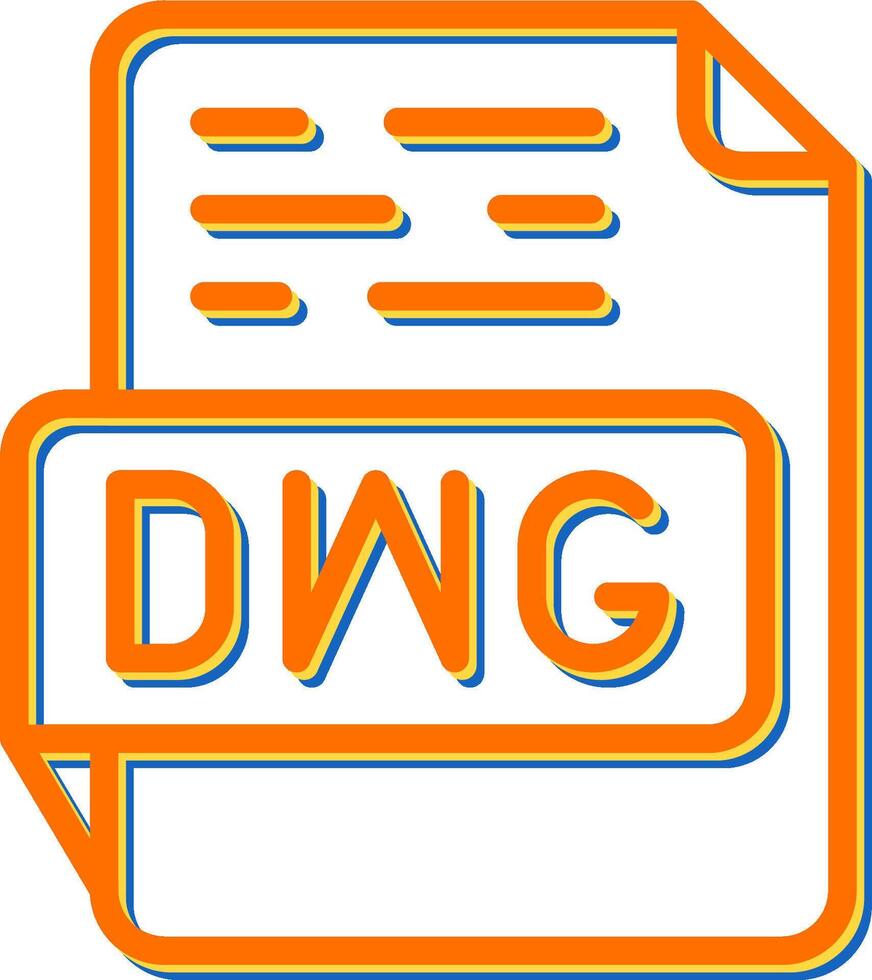 dwg vector icono