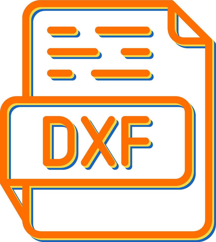 dxf vector icono