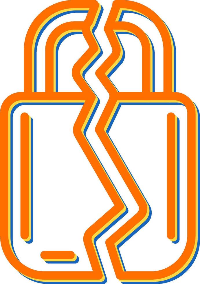 Brocken Padlock Vector Icon
