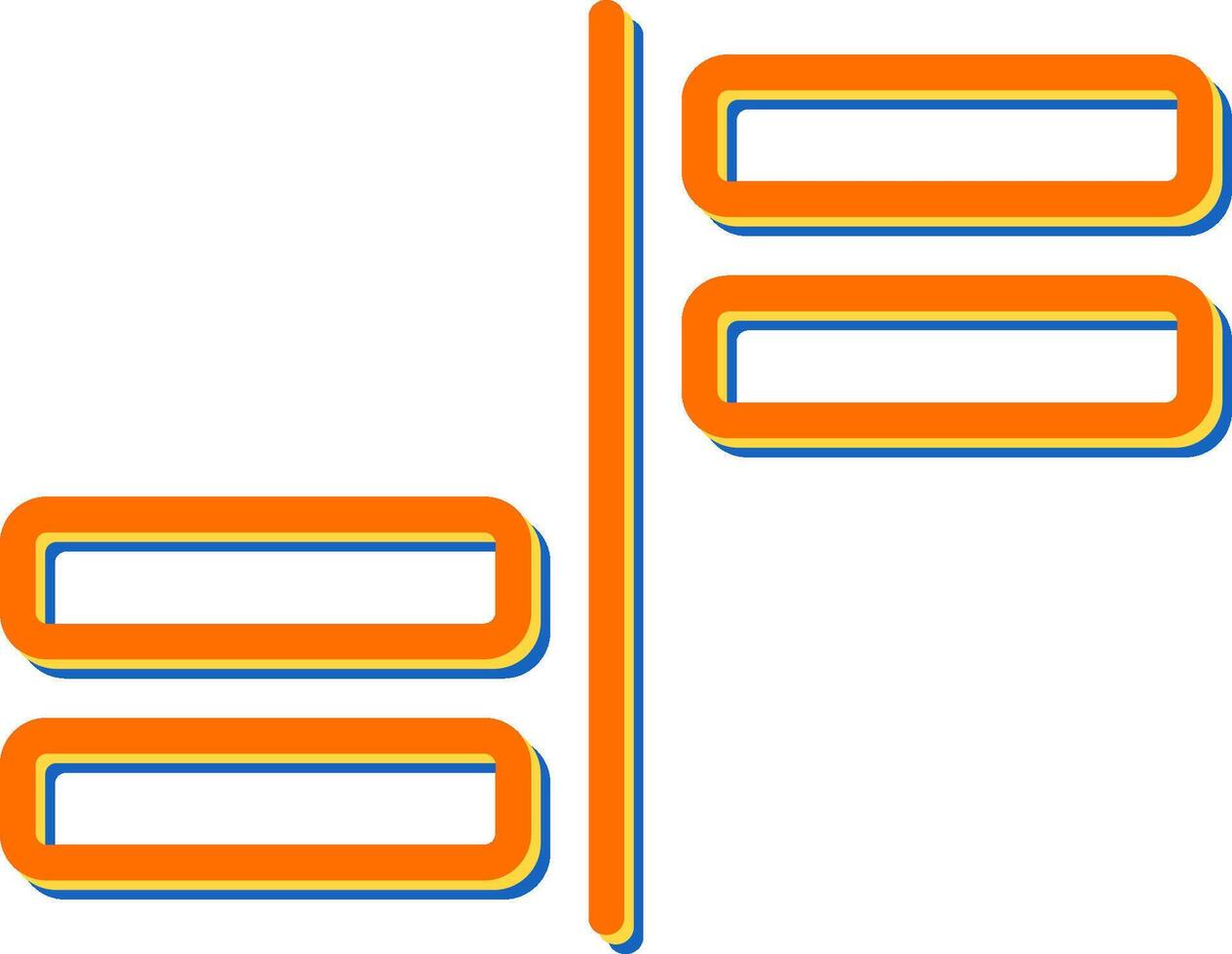 Horizontal Alignment Vector Icon