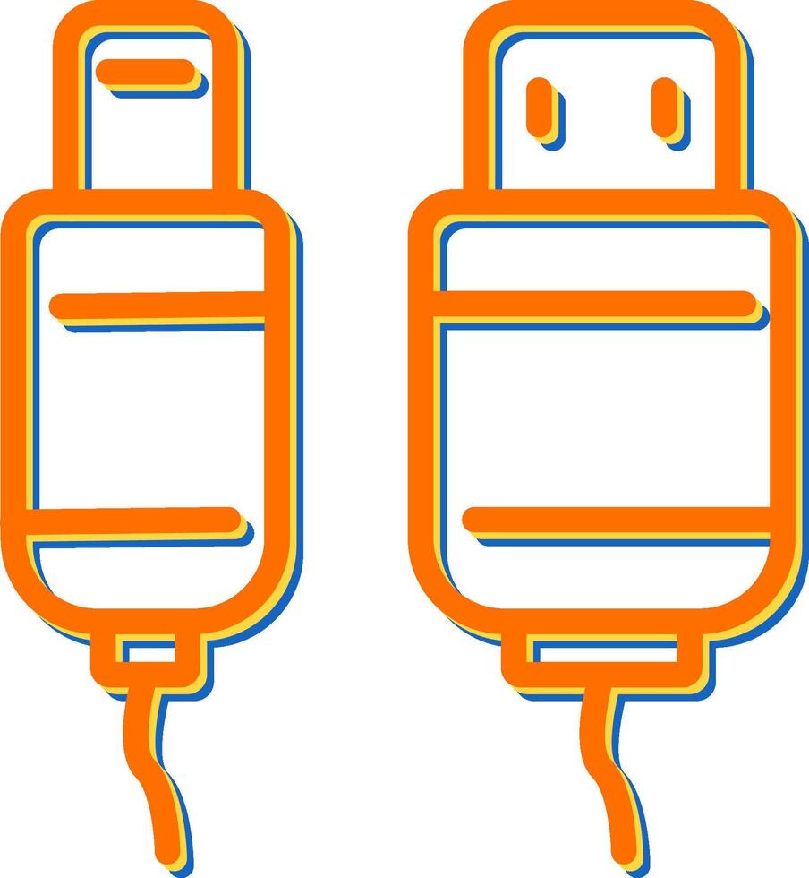 icono de vector de cable usb