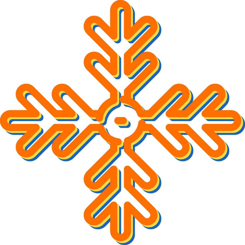 icono de vector de copo de nieve