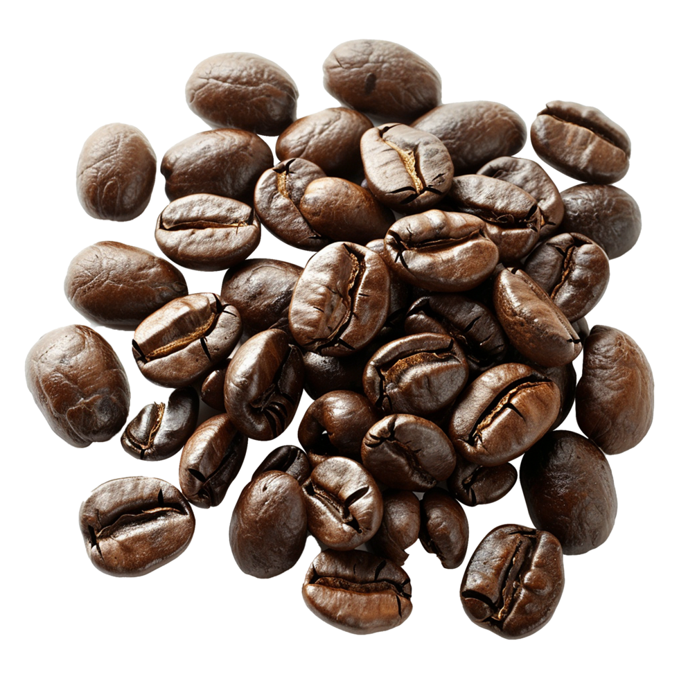 AI generated Coffee beans isolated on transparent background png