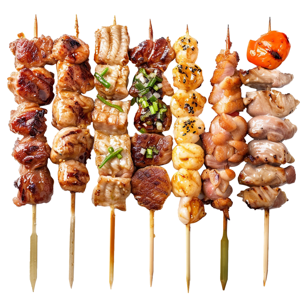 AI generated Yakitori isolated on transparent background png