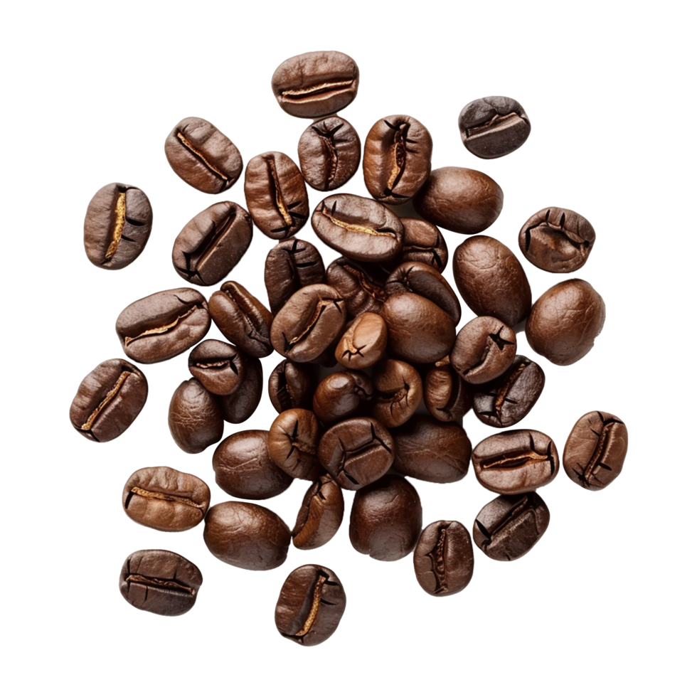 AI generated Coffee beans isolated on transparent background png