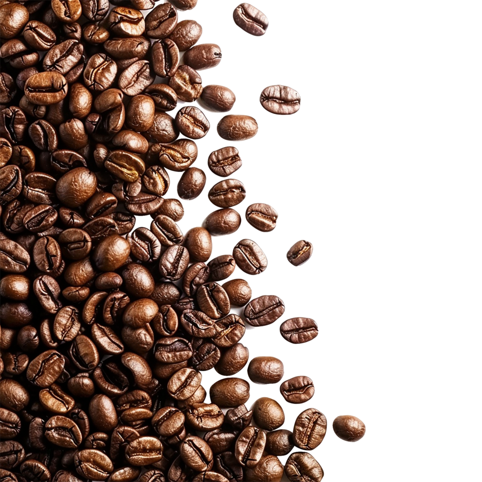 AI generated Coffee beans isolated on transparent background png