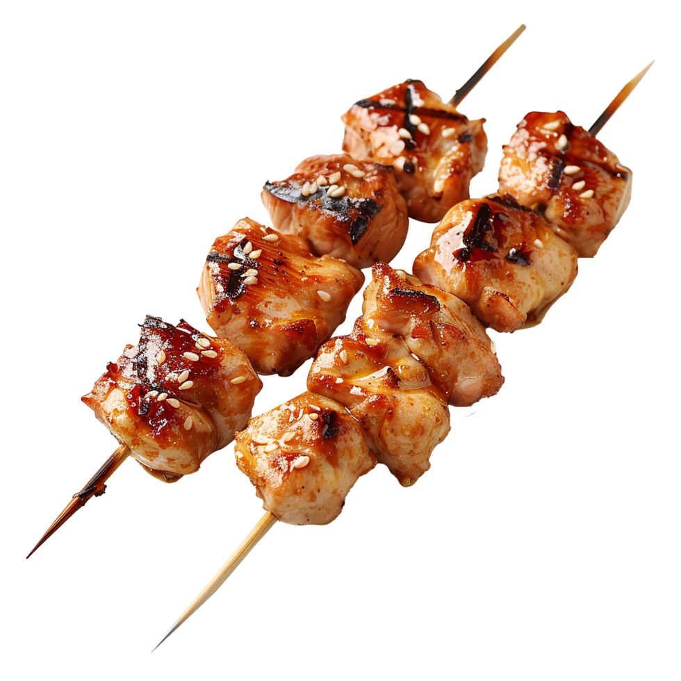 AI generated Yakitori isolated on transparent background png