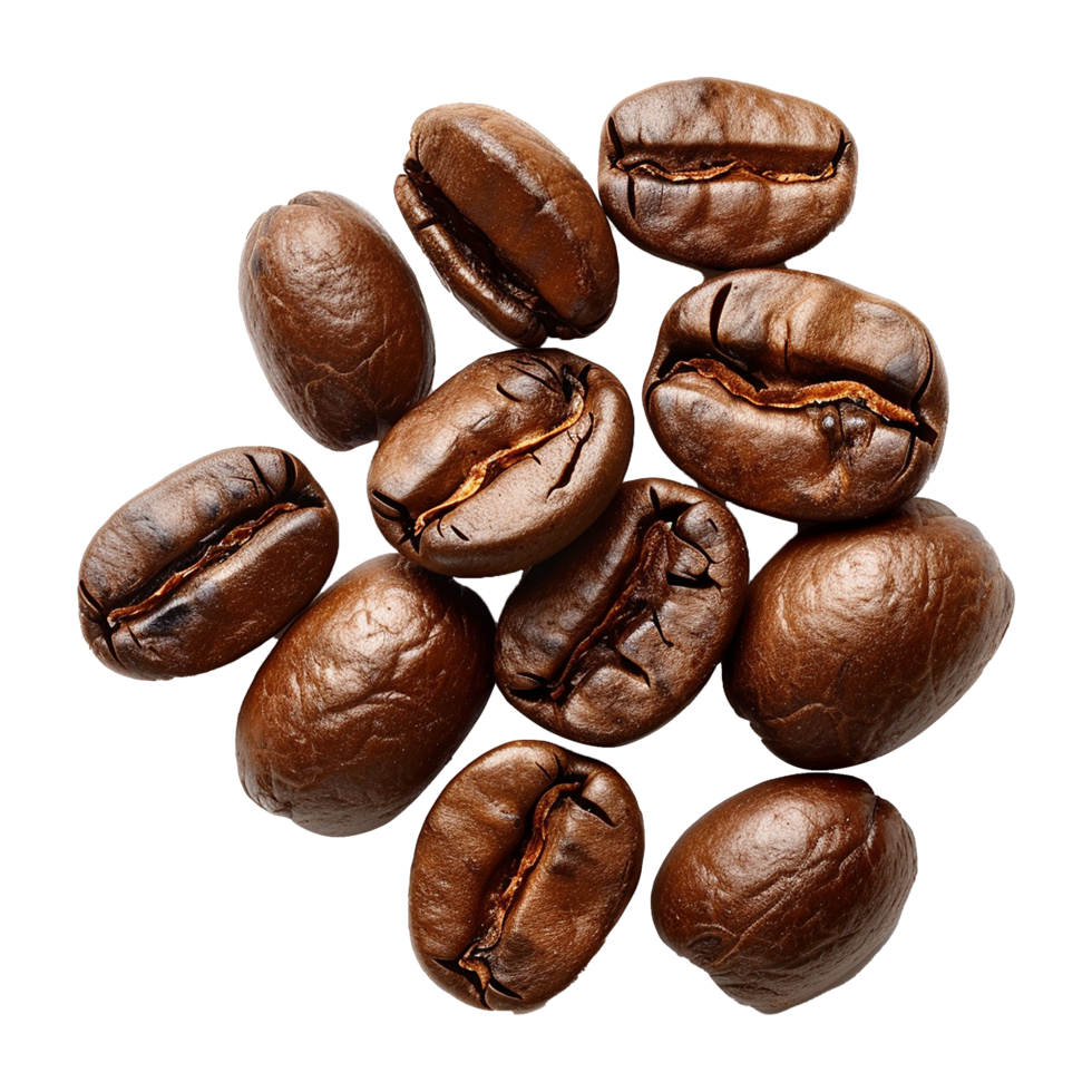 AI generated Coffee beans isolated on transparent background png