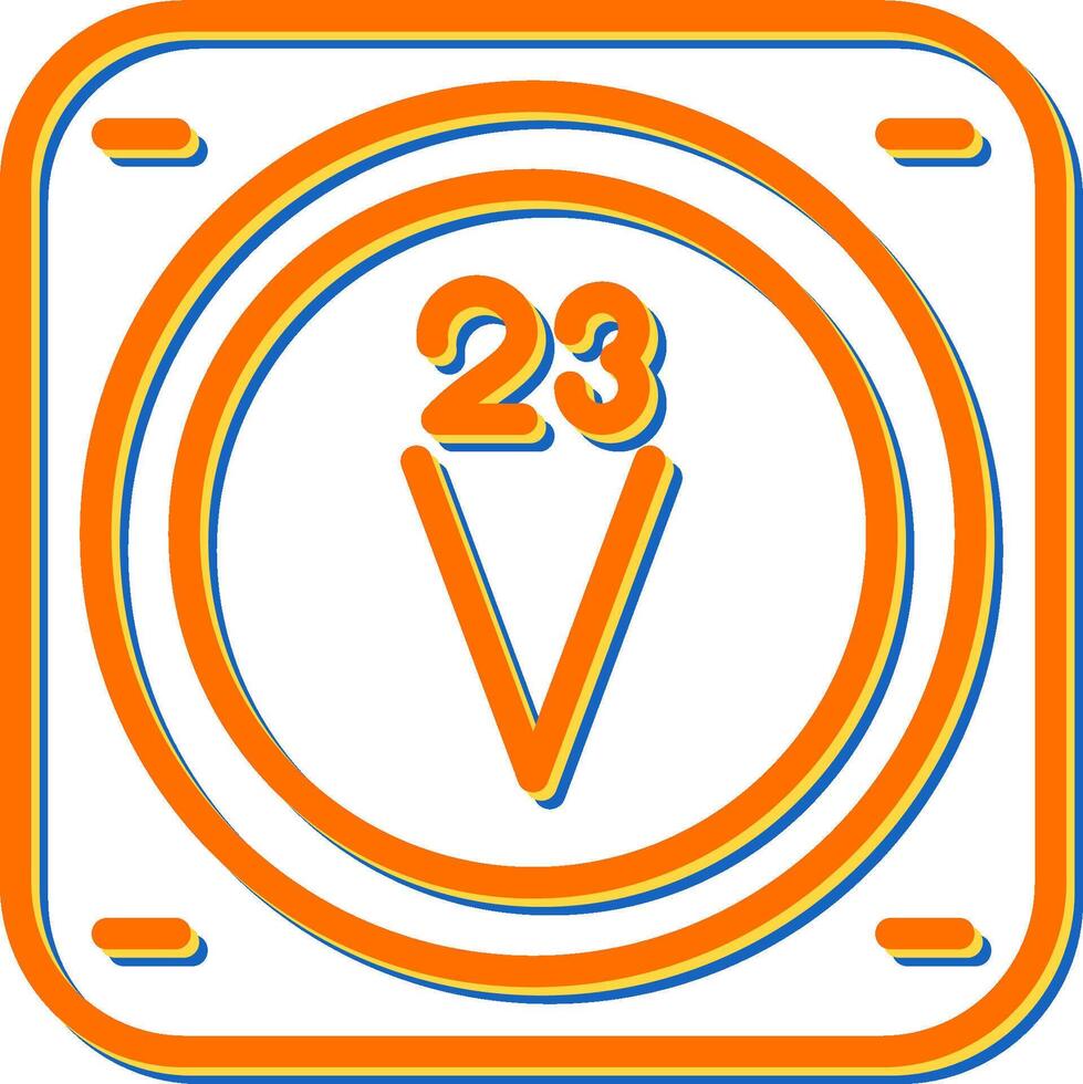 vanadio vector icono