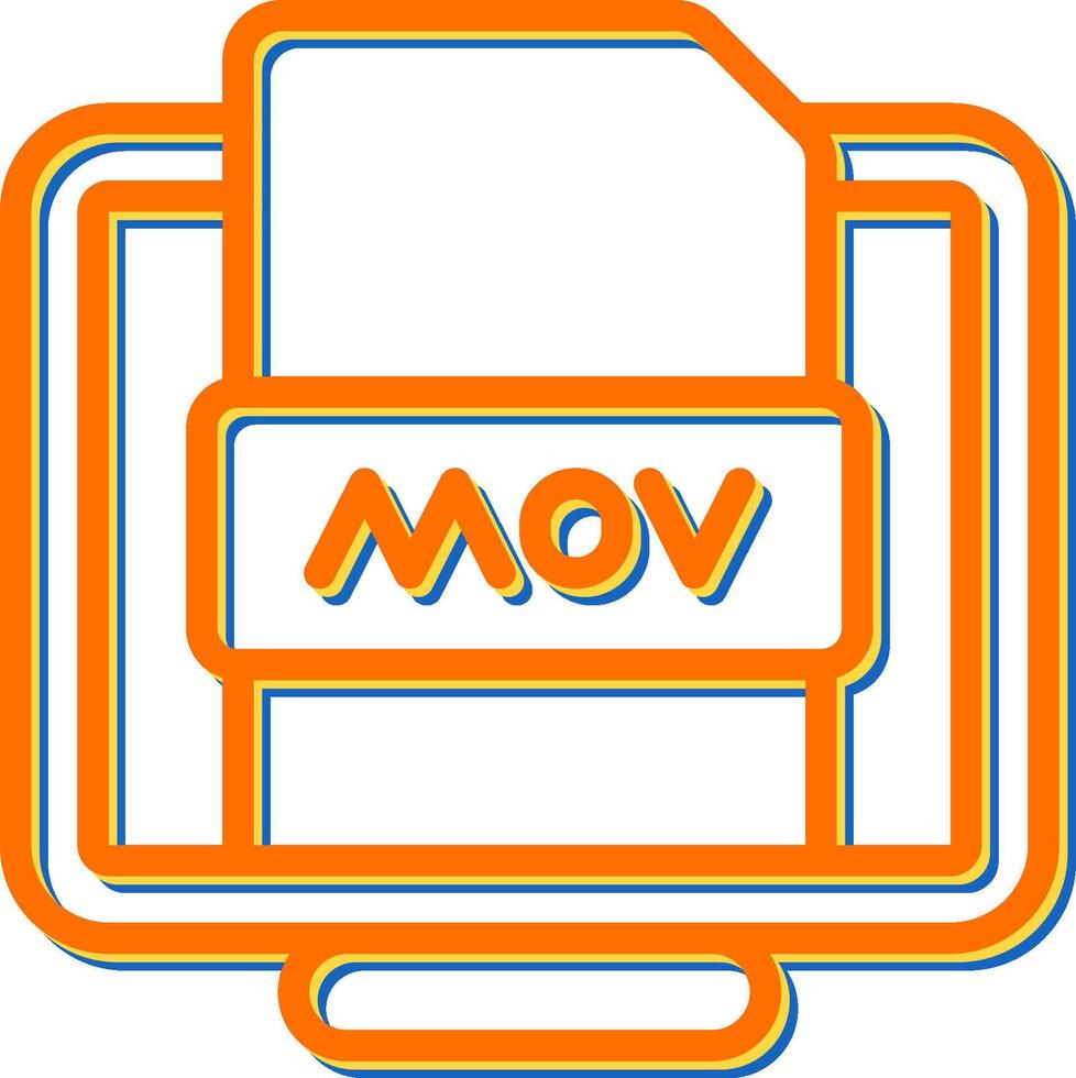 mov archivo vector icono