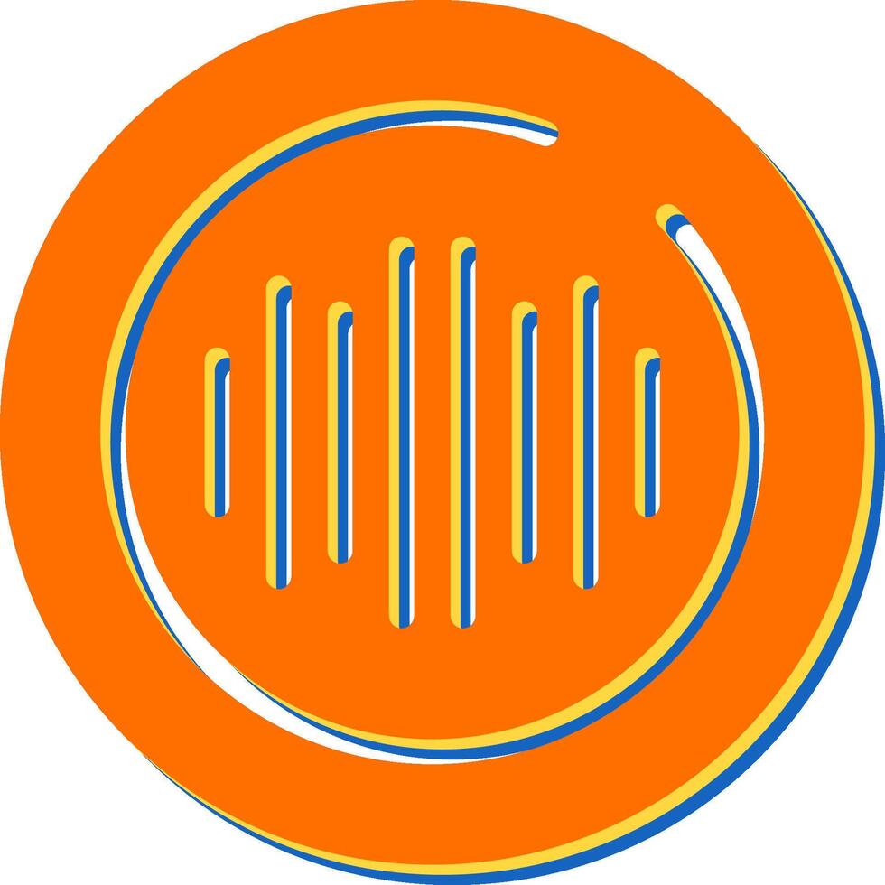 Audio Spectrum Circle Vector Icon