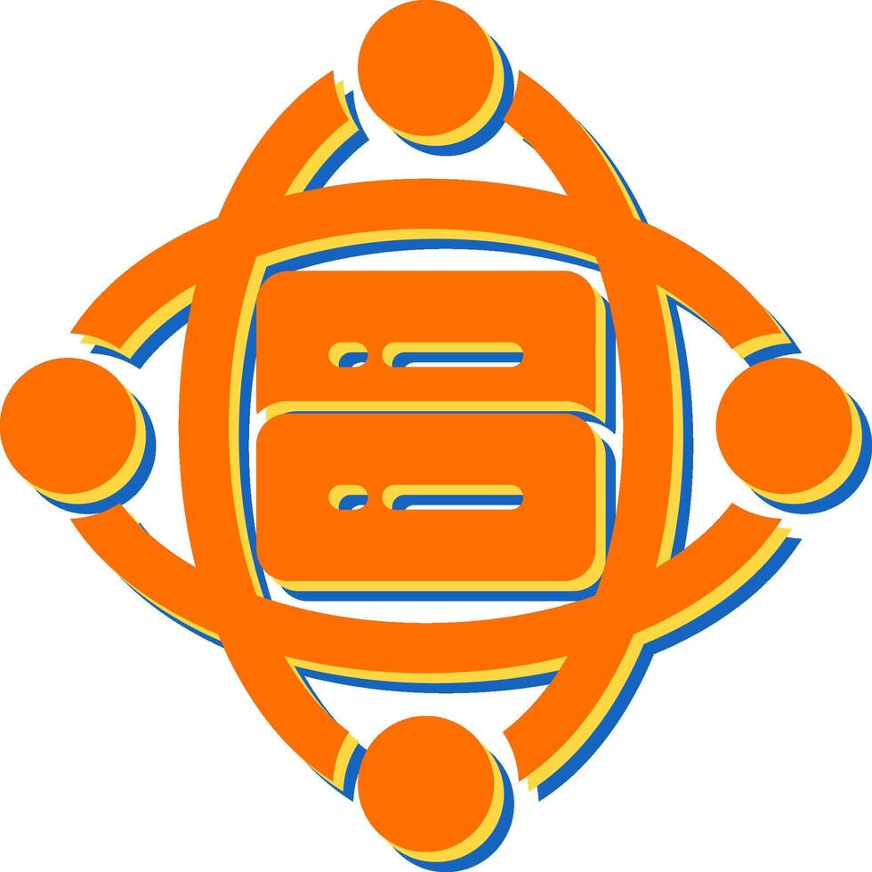Cluster Server Vector Icon