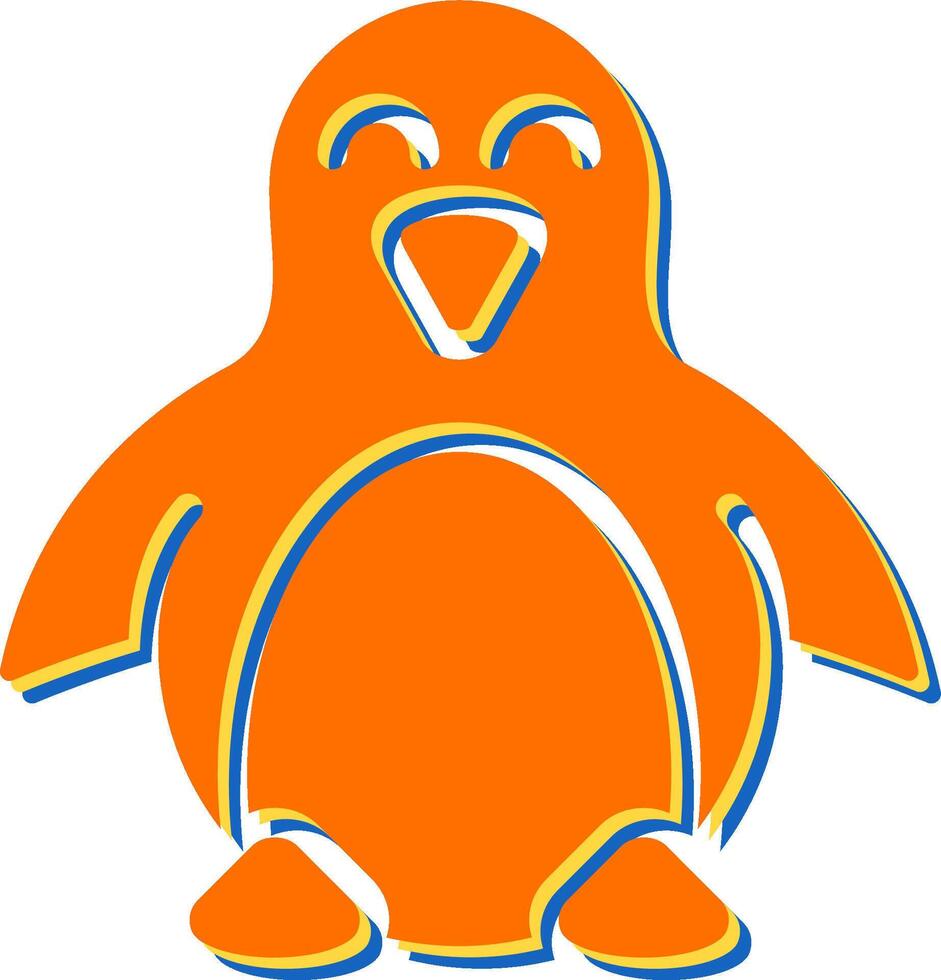 icono de vector de pingüino