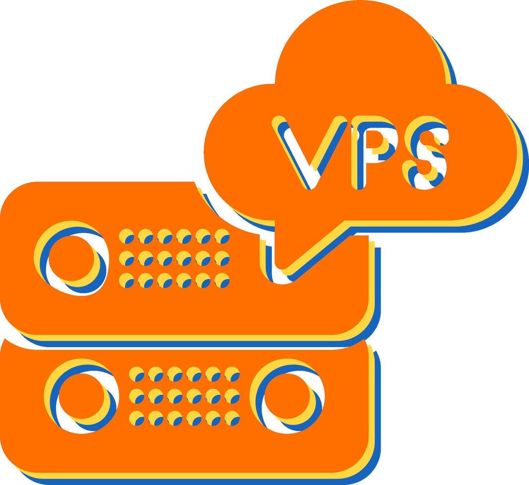 VPS Hosting Vector Icon
