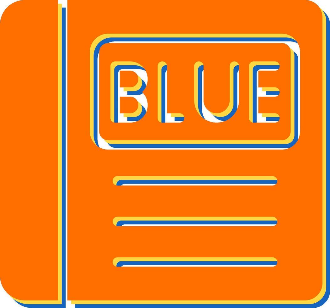 azul libro vector icono