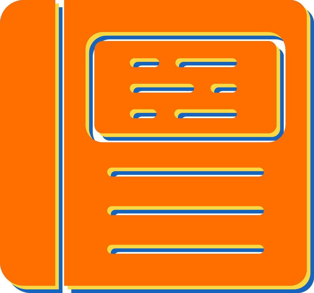 naranja libro vector icono