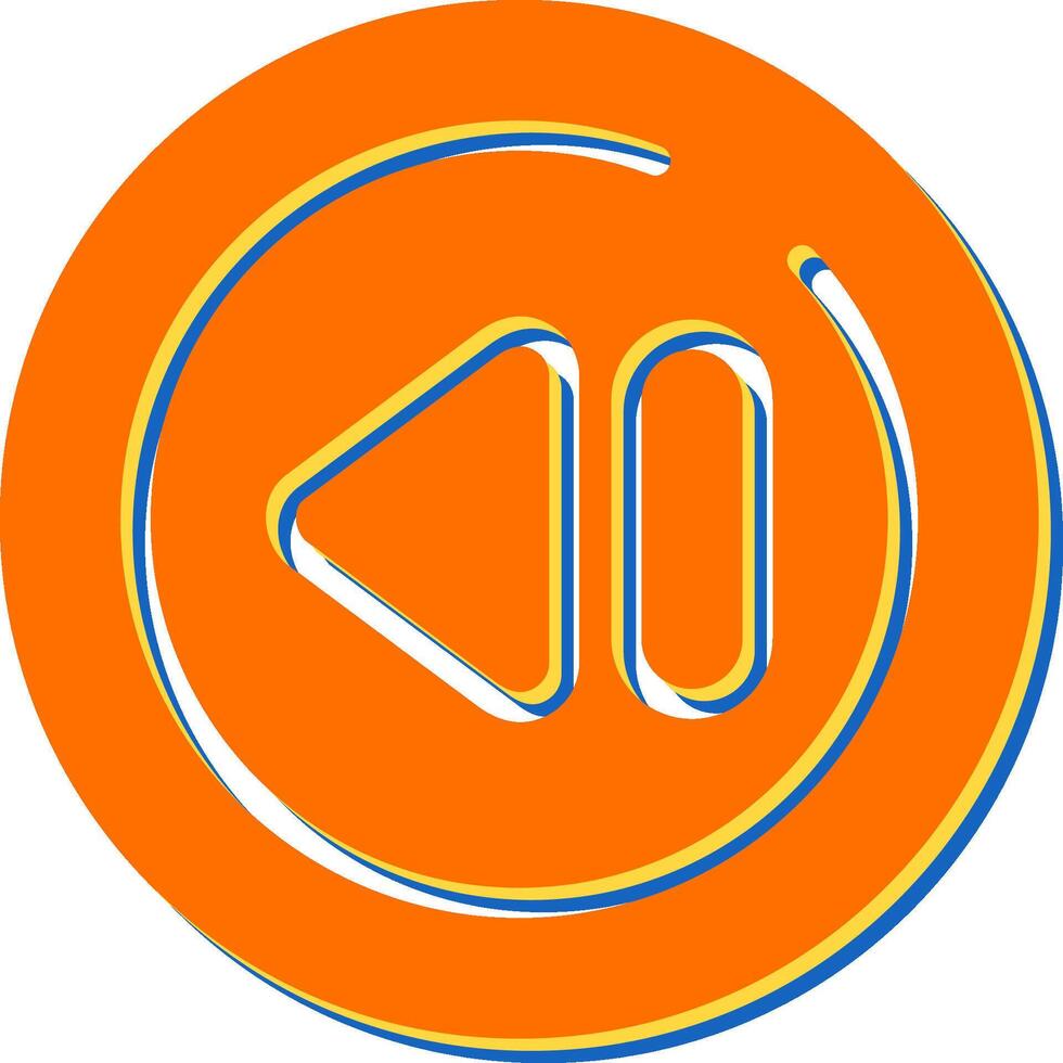 Previous Track Circle Vector Icon