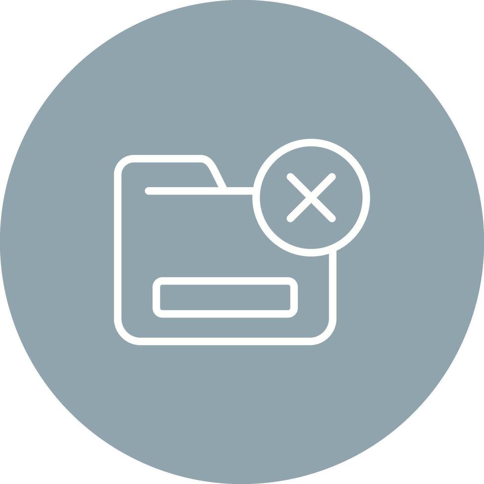 Folder with a Cross Vector Icon