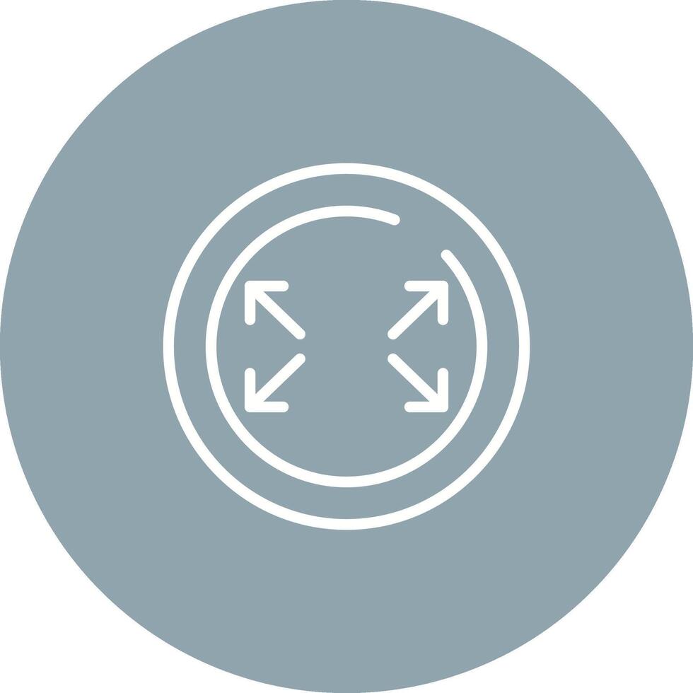 Fullscreen Circle Vector Icon