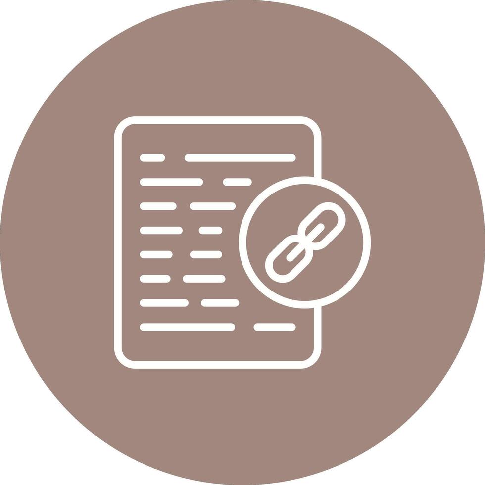 Document Link Vector Icon