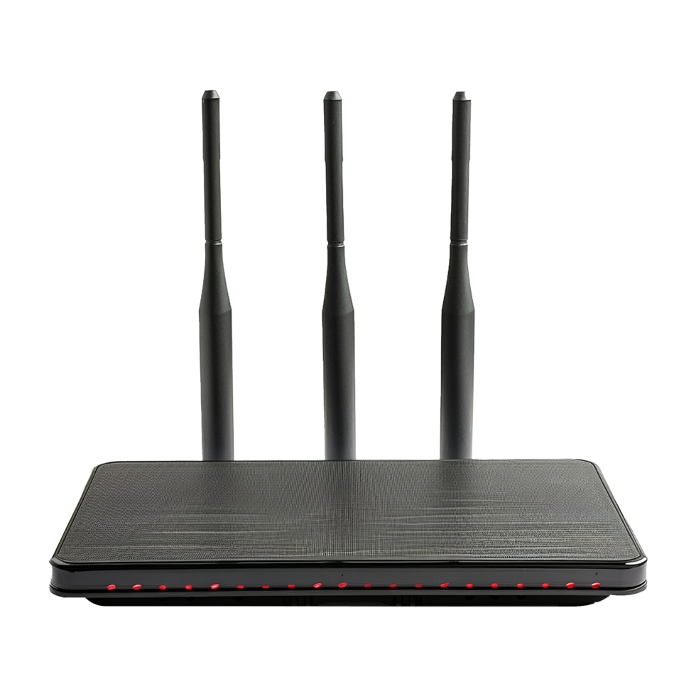AI generated Internet router isolated on transparent background png