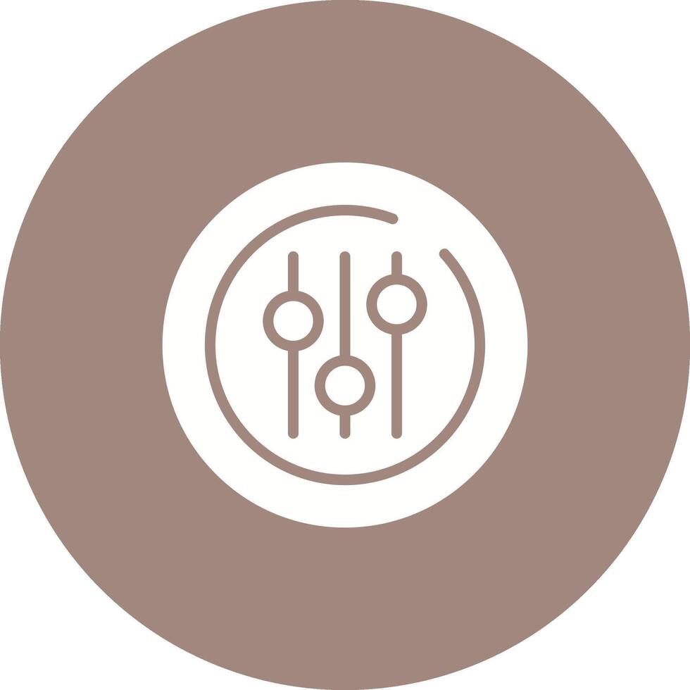 Audio Equalizer Circle Vector Icon