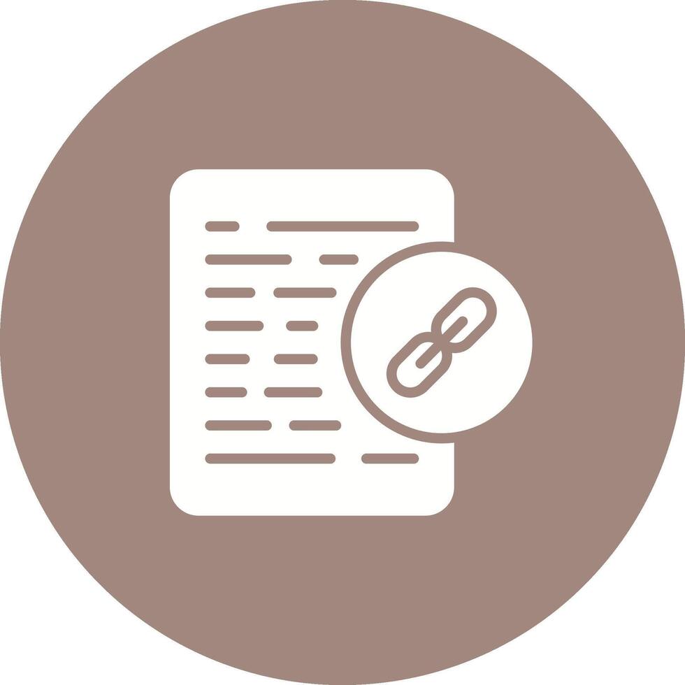 Document Link Vector Icon