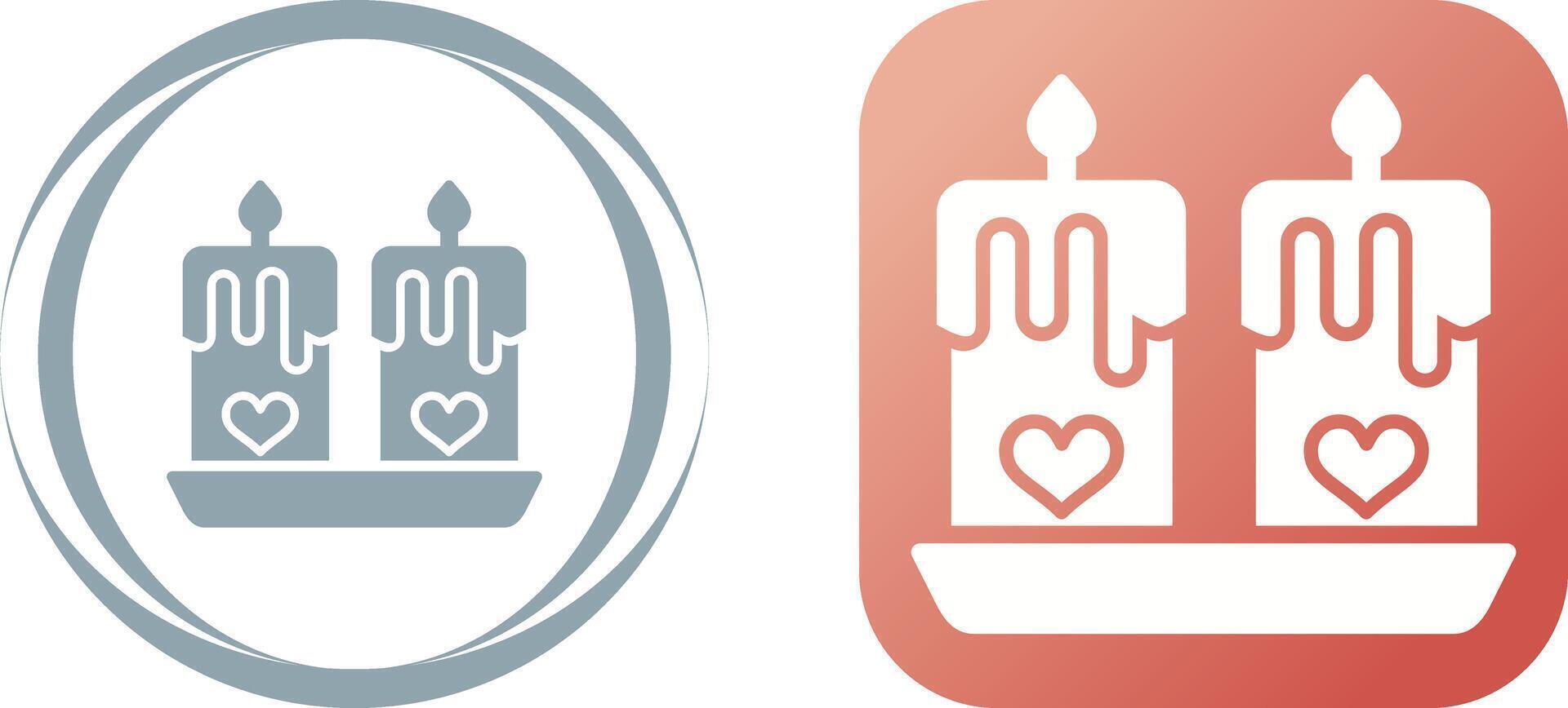 Love candles Vector Icon