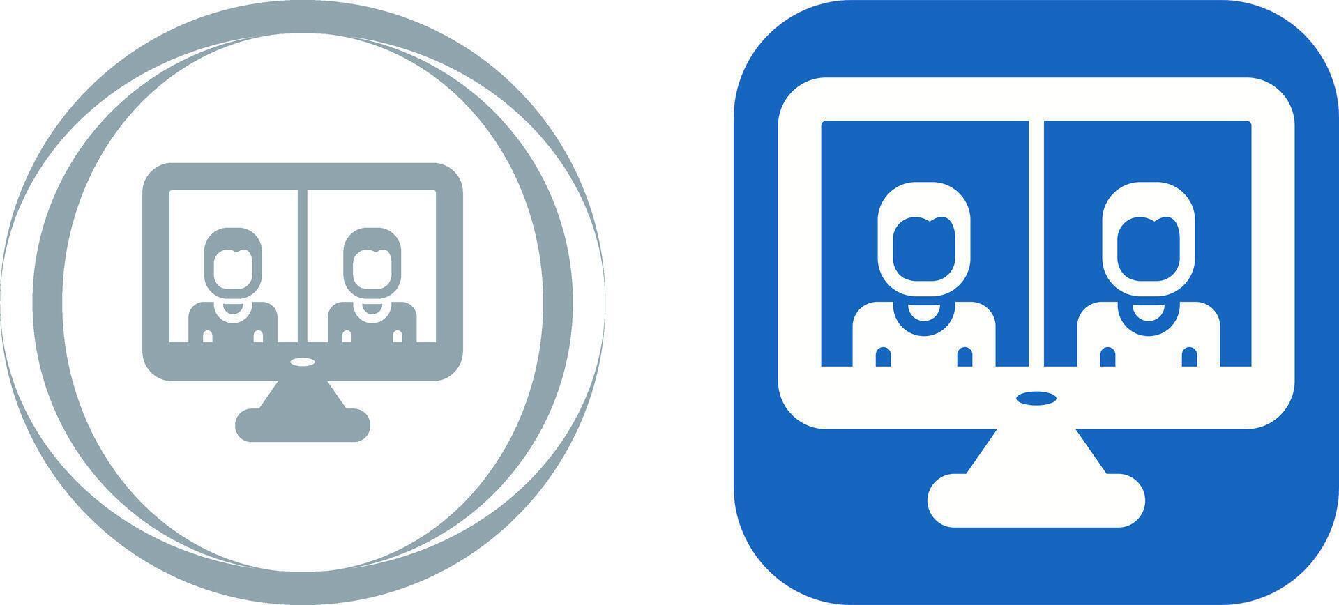 Video Conferencing Vector Icon