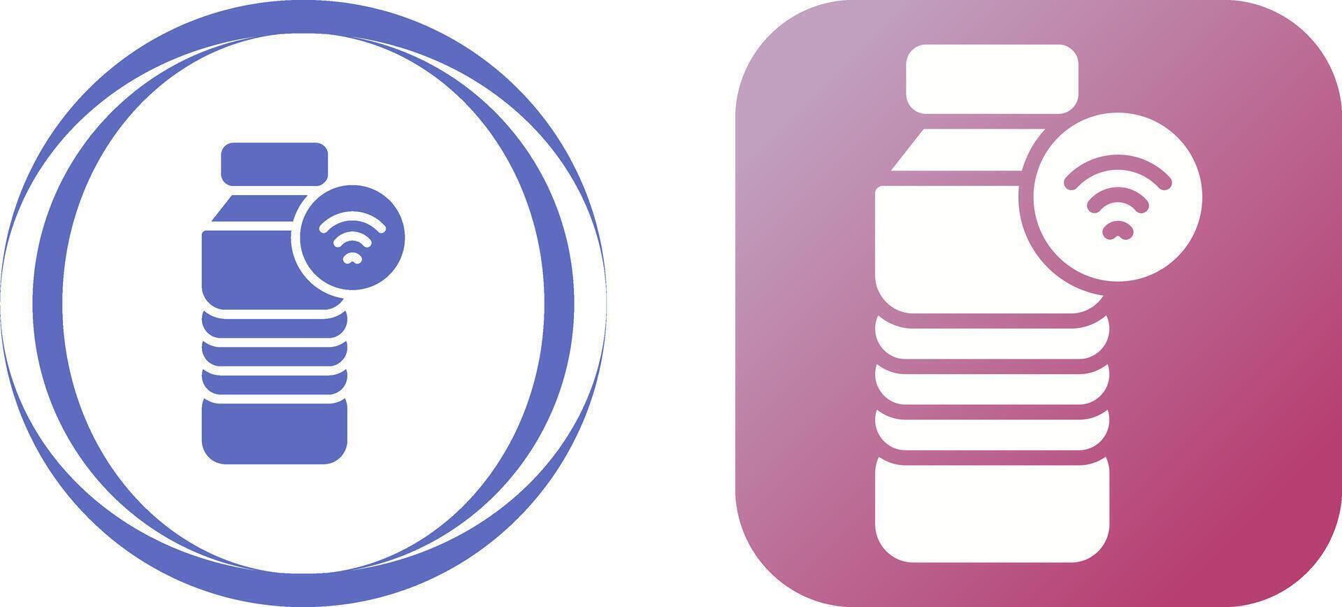 Fitness Smart Water Bottle Vector Icon