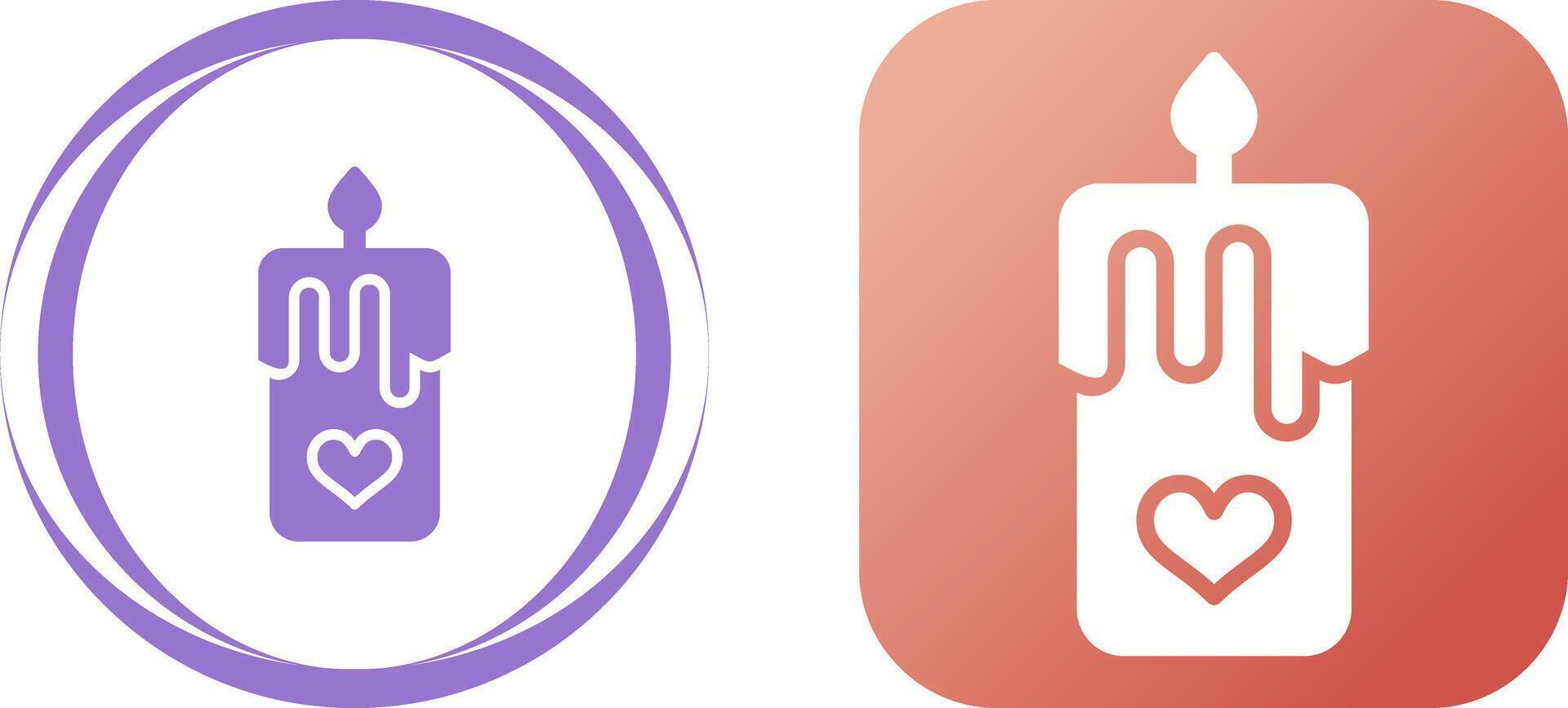 Romantic candle Vector Icon