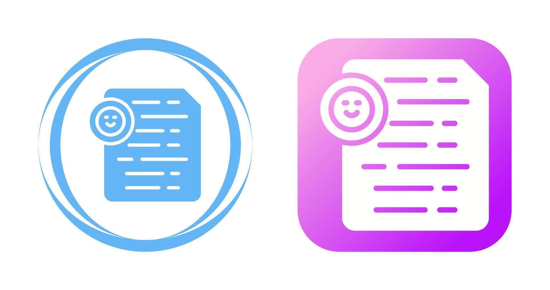 Document Insert Emoji Vector Icon
