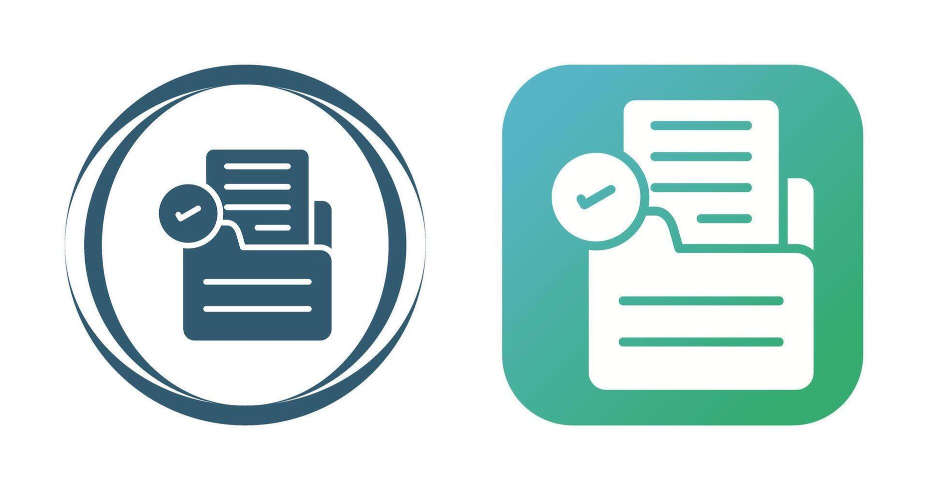 Document Check Vector Icon
