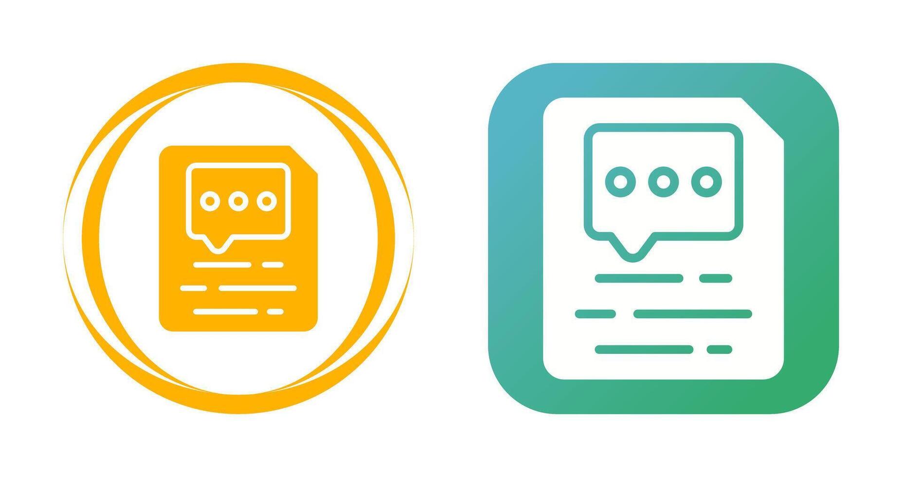 Document Insert Comment Vector Icon