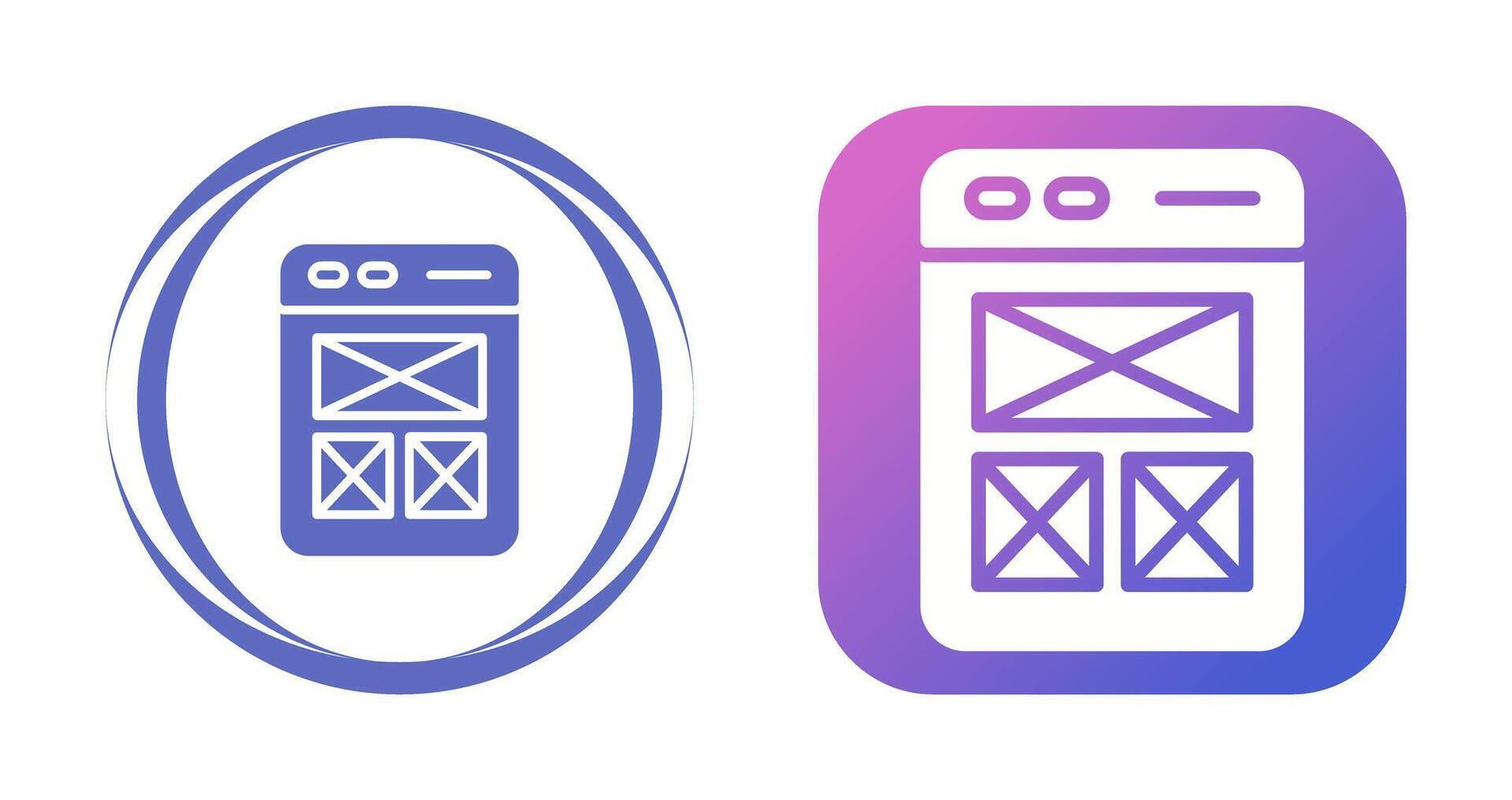 wireframing vector icono