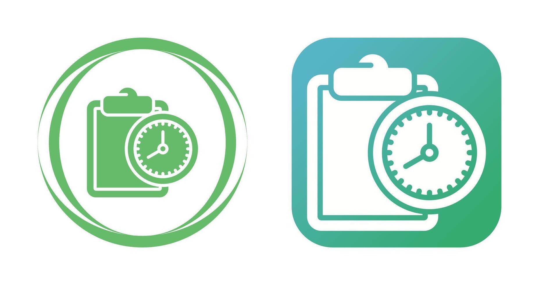 Clipboard with clock Vector Icon