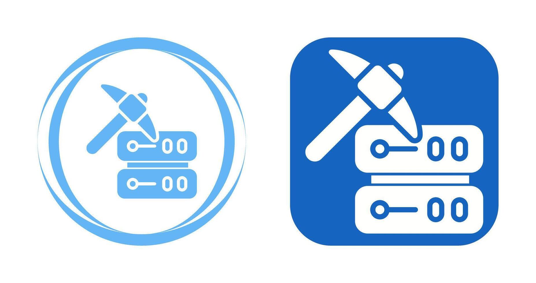 icono de vector de minería de datos