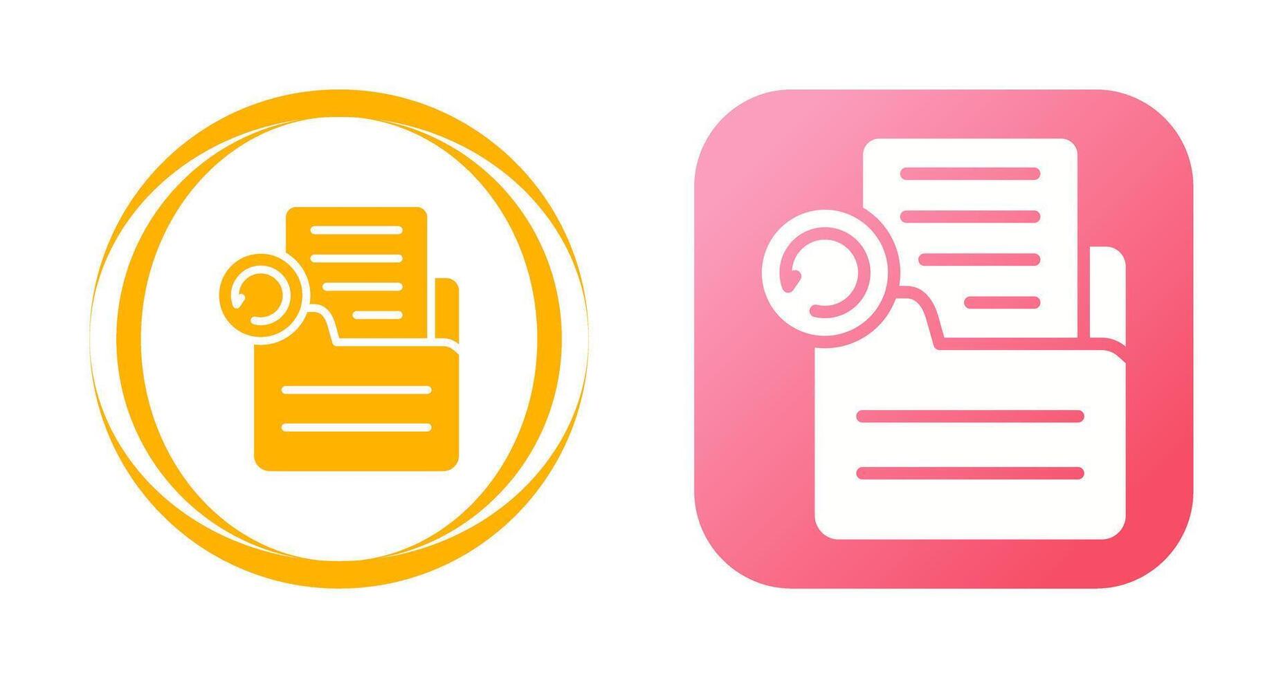 Document Undo Vector Icon