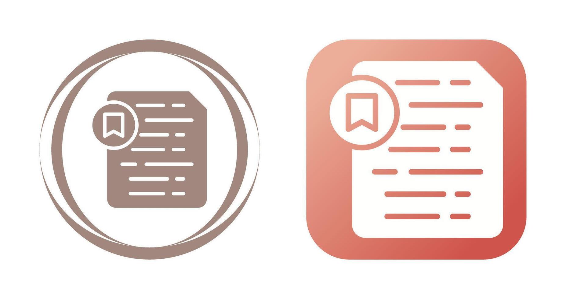 Document Insert Bookmark Vector Icon