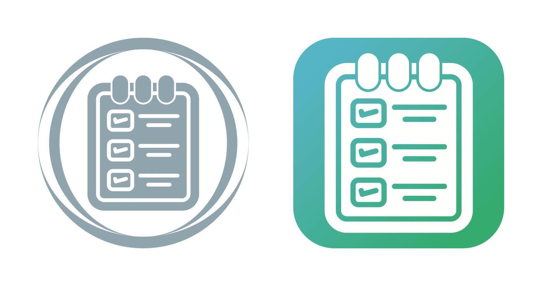 Memo pad with checklist Vector Icon