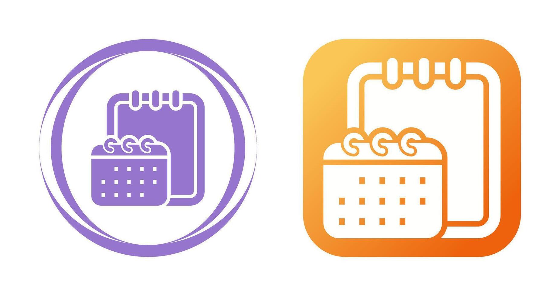 Memo pad with calendar Vector Icon