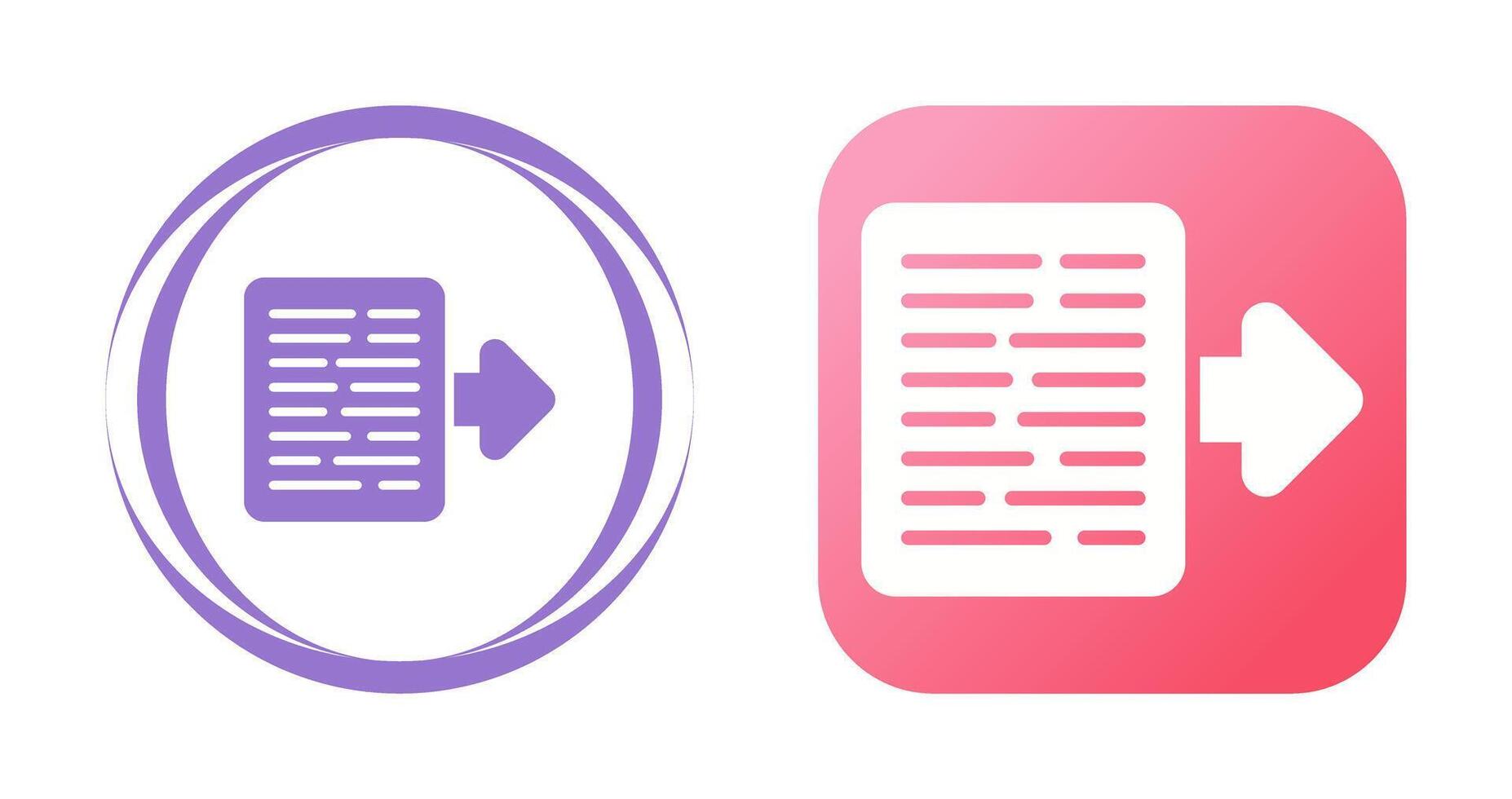Document Export Vector Icon