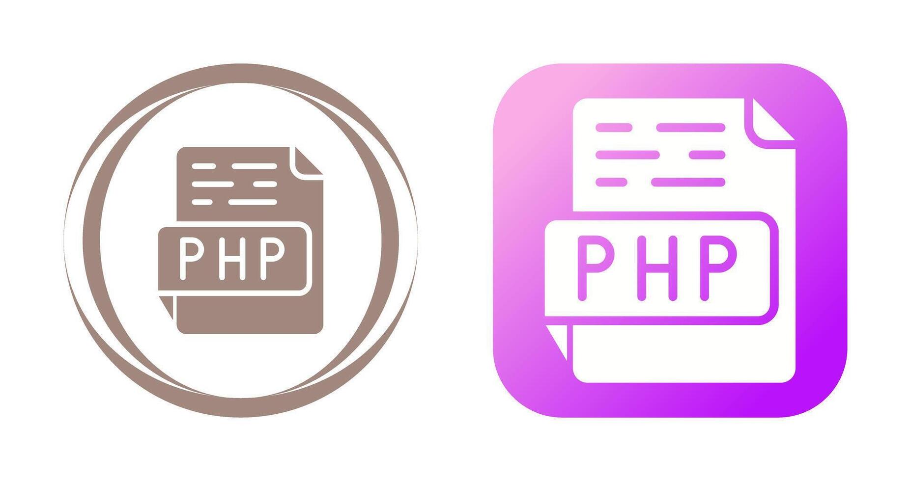 icono de vector de php