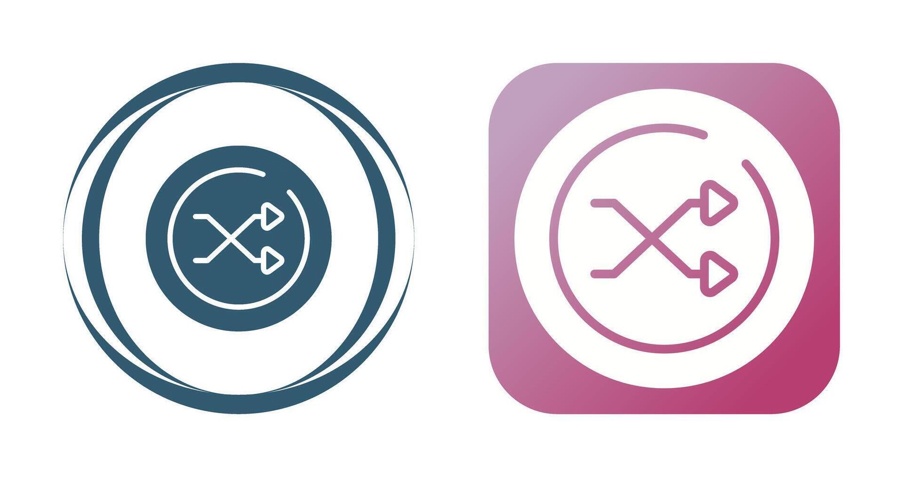 Shuffle Circle Vector Icon