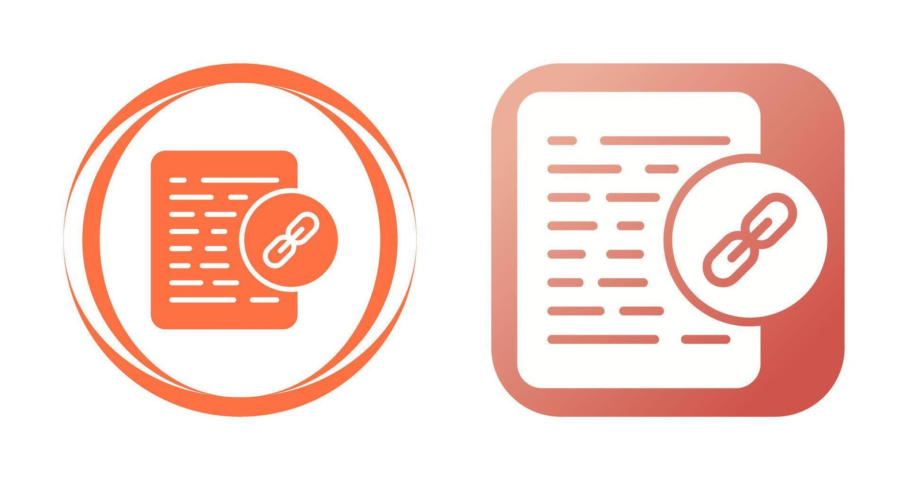 Document Link Vector Icon